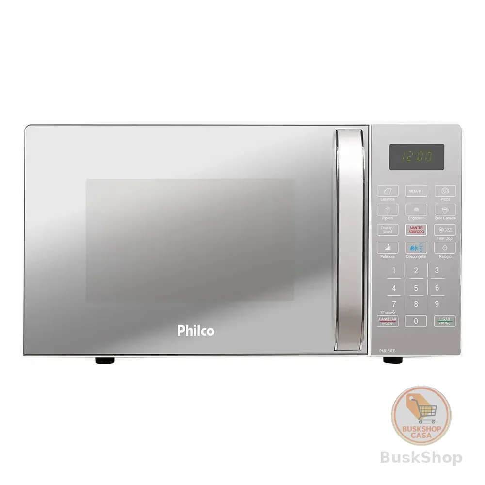 Micro-ondas Philco PMO23EB Limpa Fácil 20L Potência de 1100W Cor Branco
