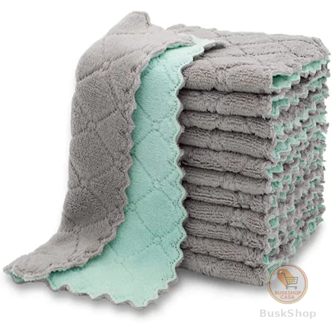 2/5/10 Pcs Pano De Prato Forte Absorção De Água Microfibras Casa Pano De Limpeza Promoção