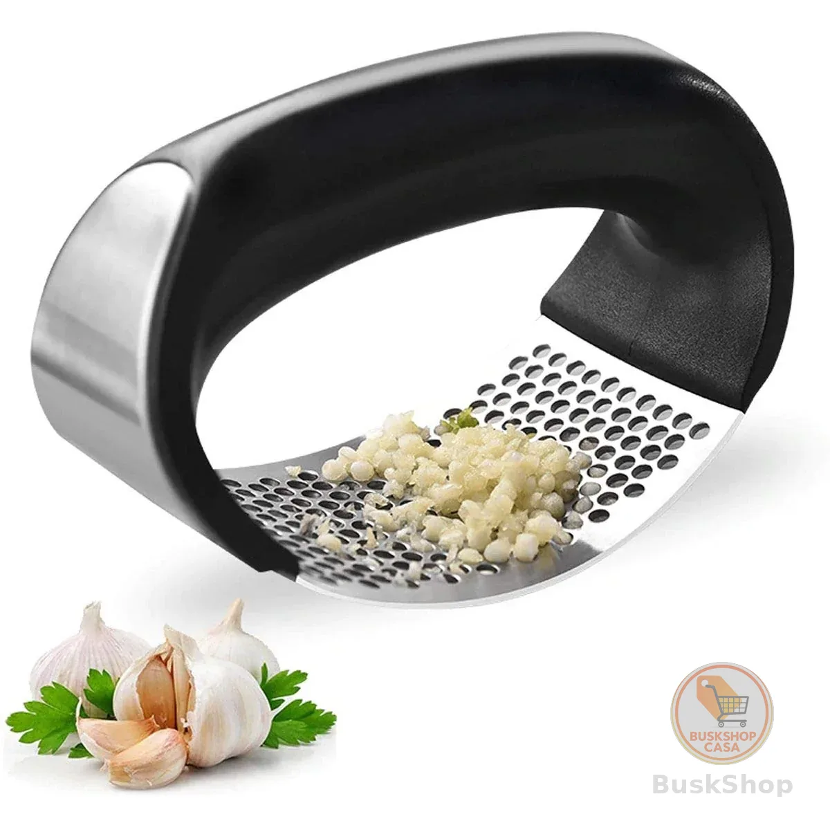 Espremedor Amassador de Alho em Aço Inox e ABS