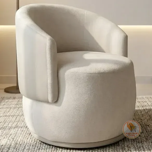 Poltrona Organica Elegante Redonda Confortavel Sala Recepçao