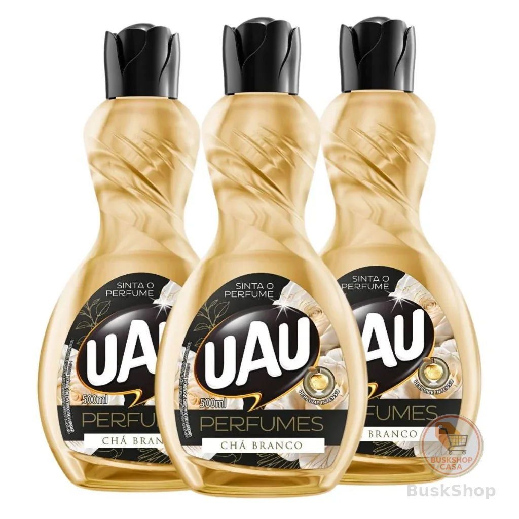 Kit 3un Limpador 500ml UAU Perfume Chá Branco