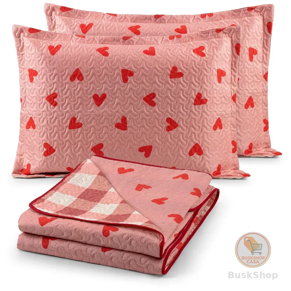 Kit Cobre Leito Casal 3 Peças Dupla Face Bouti 170 Fios Estampado Cama Box