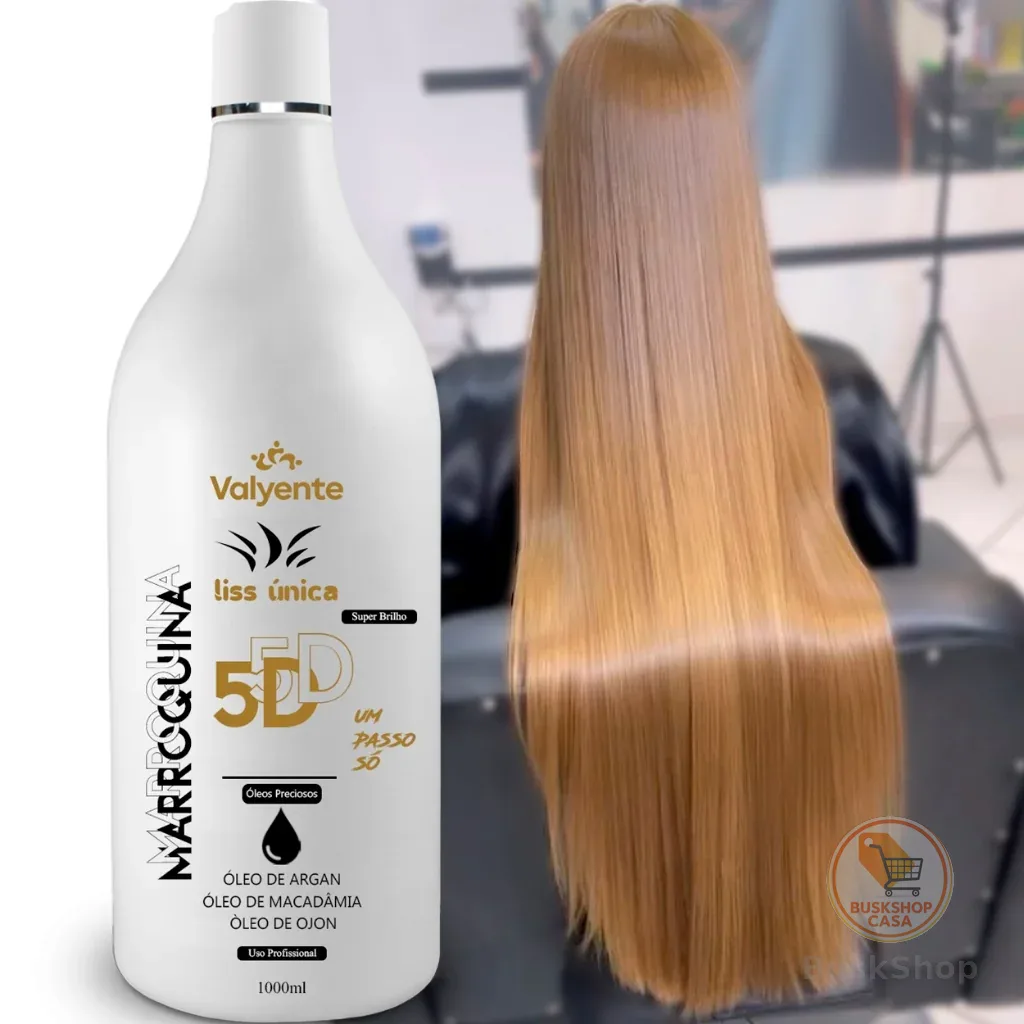 Marroquina Liss única Valyente:  Profissional 1000ml | Liso Absurdo Alisa 100% Óleo De Argan