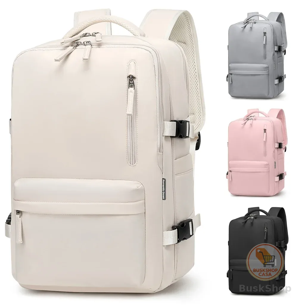 Mochila Vlagem Feminina Masculinas Multifuncional Reforçada Impermeável Expansível Mochila Notebook Antifurto USB