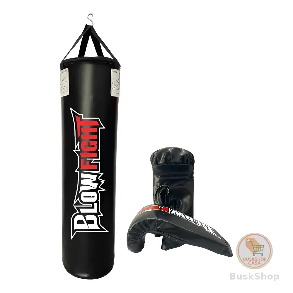 Saco De Box 90 Cm Profissional + Luva Bate Saco Preto