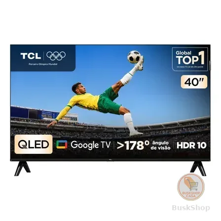 Smart Tv Tcl 40 Polegadas Full Hd Qled S5k Wifi Bluetooth Google Tv 2 Hdmi Hdr10 Dolby Audio 40s5k