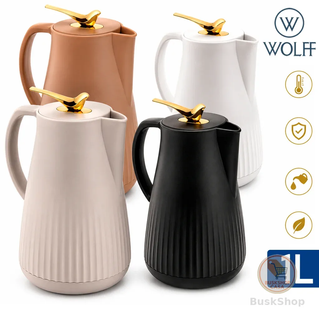 Garrafa Térmica De Água Café 1L New Bird Gatilho Pássaro Decoração Chá Wolff Luxo Elegancia