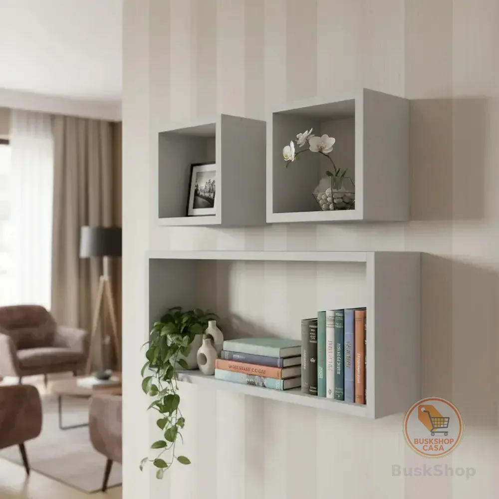 Kit 3 Nicho Prateleira Decorativa Mdf Branco