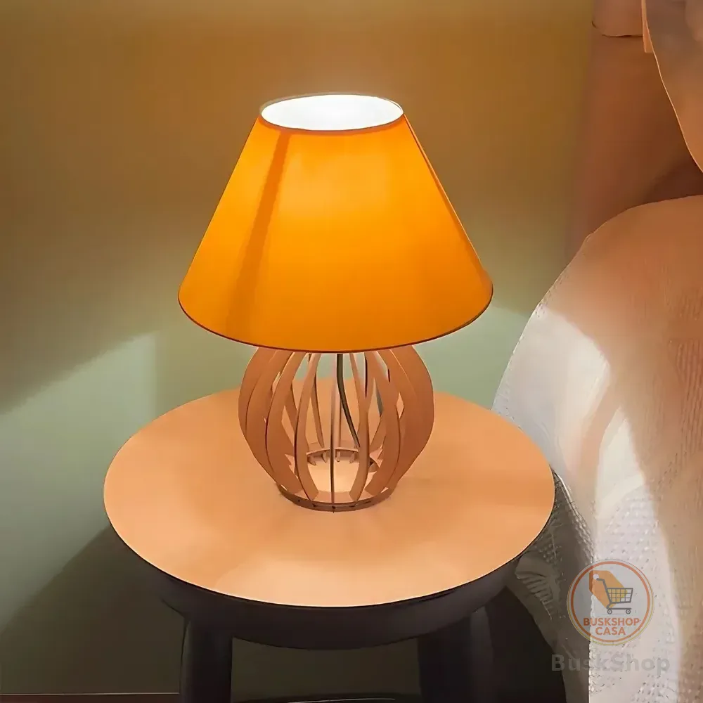 Abajur De Mesa Luminária Luz Quarto Cabeceira Sala Decoração Marrom Bege Bivolt 110v/220v