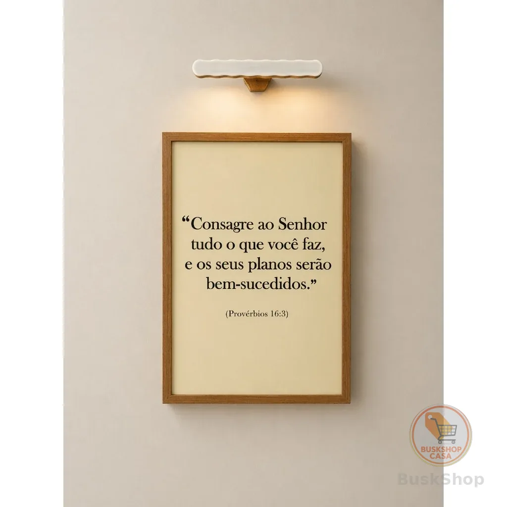 Quadro decorativo cobre caixa de luz com moldura  *ABRE E FECHA*  33x43 "CONSAGRE AO SENHOR"  quarto/cozinha/decoração