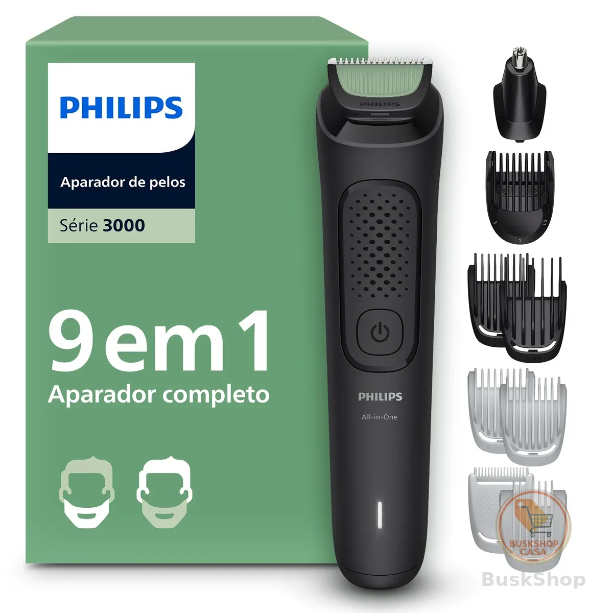 Aparador de Pelos Philips All-in-One 9 em 1 Série 3000