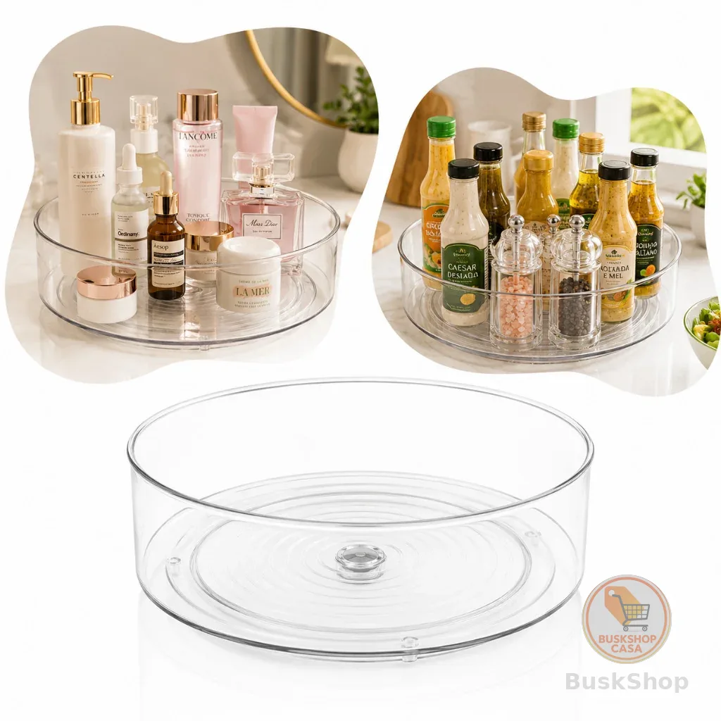 Organizador Giratório 360 Multiuso Para Cozinha Molhos Cosméticos