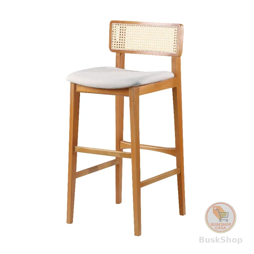 Banqueta Urbana Madeira Maciça Tela Rattan Sextavada