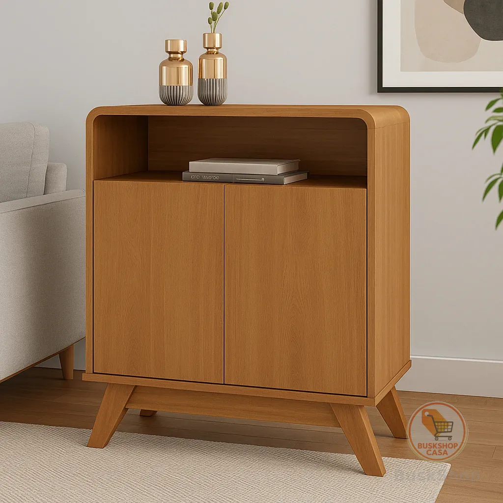 Aparador Buffet 02 Portas Alto Padrão Canto Curvo Envio Imediato