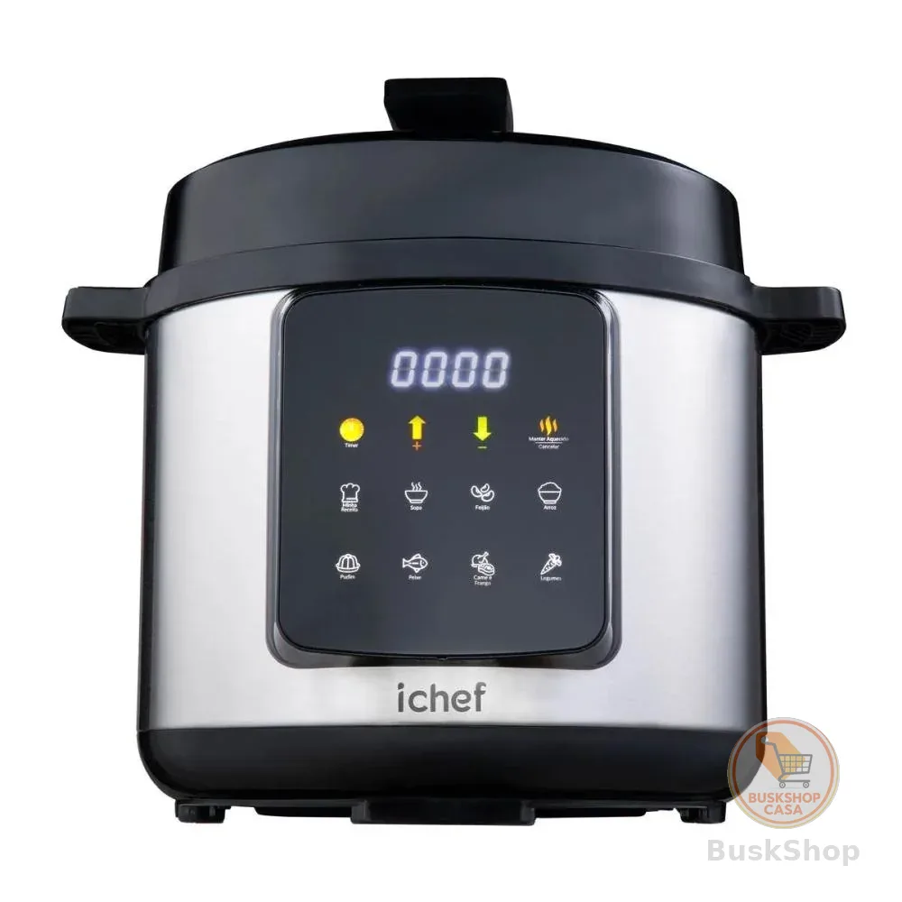 Panela de Pressão Elétrica ichef Master Cooker Polishop 6 Litros