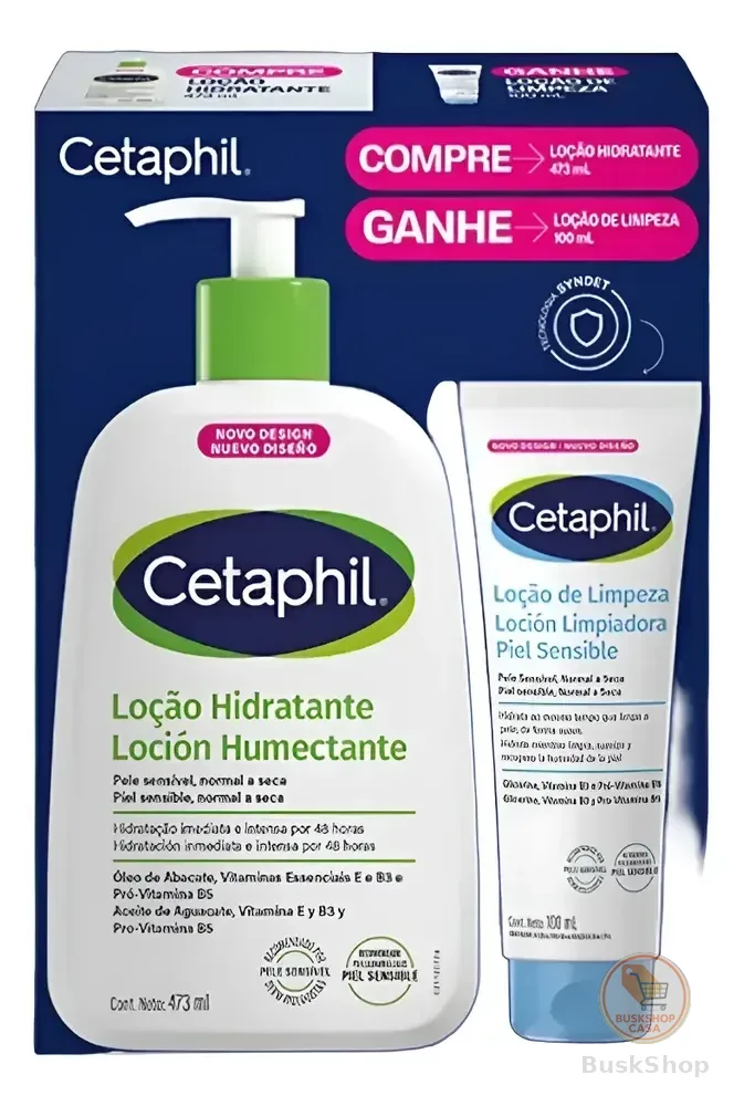 Kit Cetaphil Loção 473ml + Loção De Limpeza 100ml Sem Fragrância