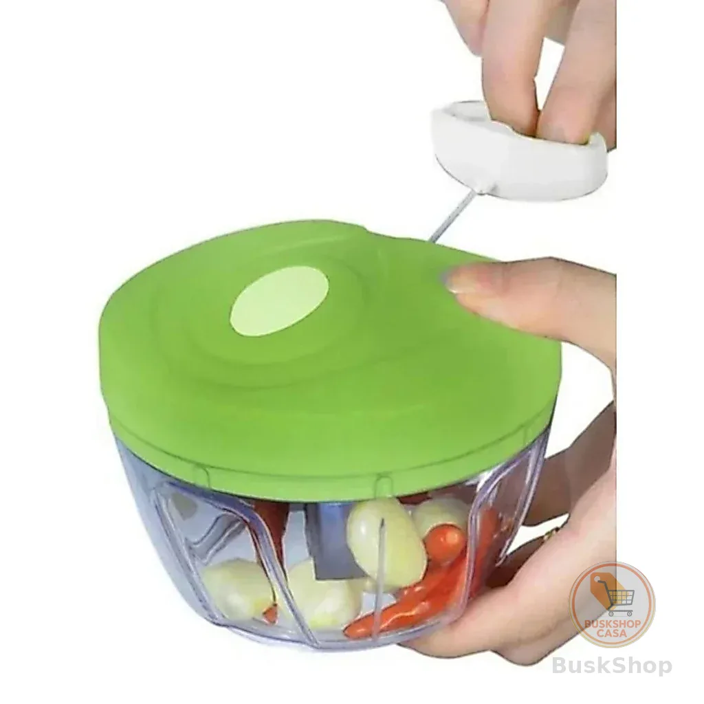 Mini Processador E Triturador De Alimentos Manual 3 Laminas 400ML1UNI