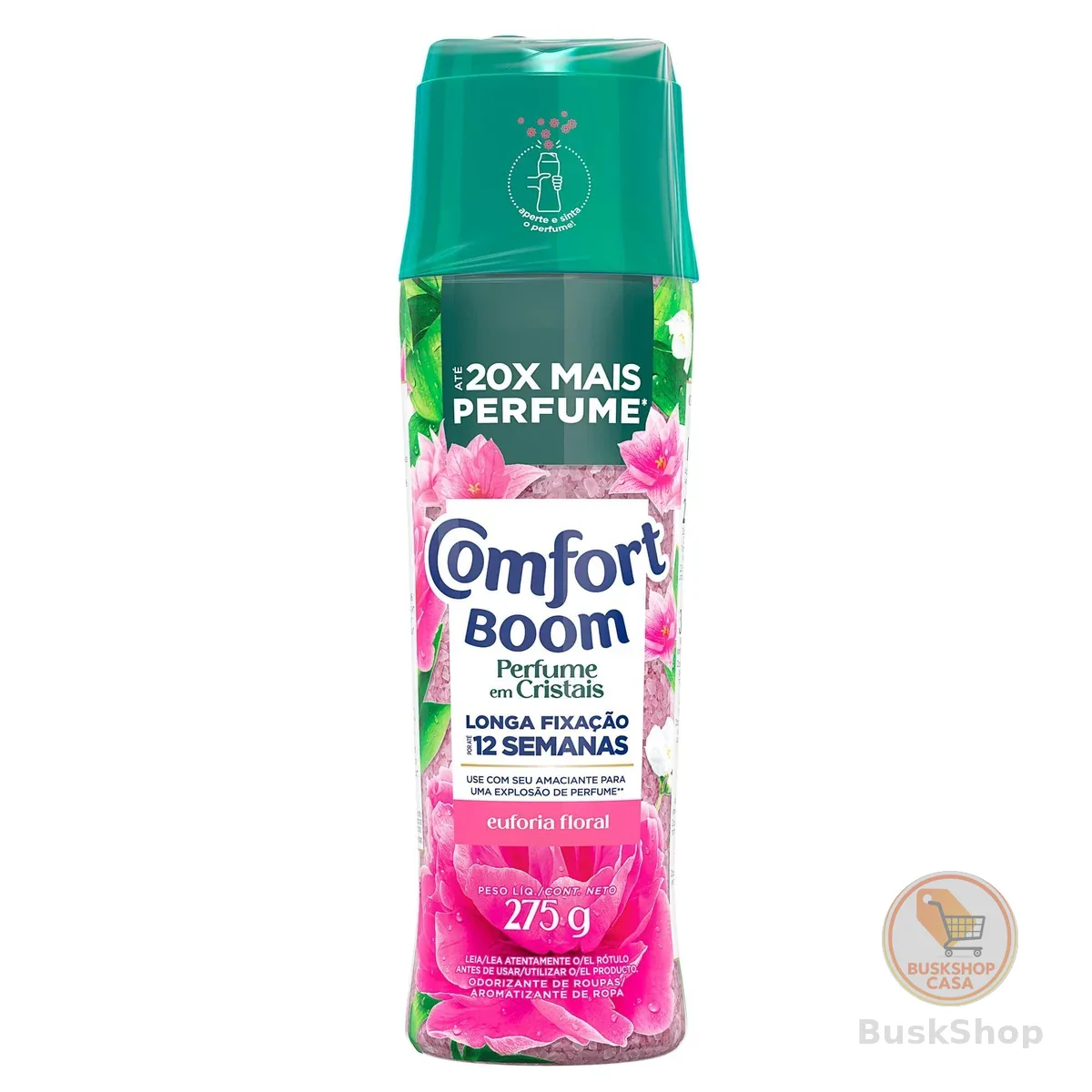 Comfort Boom Odorizador de Roupas Cristais de Perfume Euforia Floral 275gr