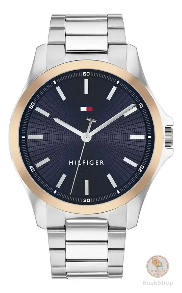 Relógio Tommy Hilfiger Masculino Aço Prateado 1710673 Prateado Azul