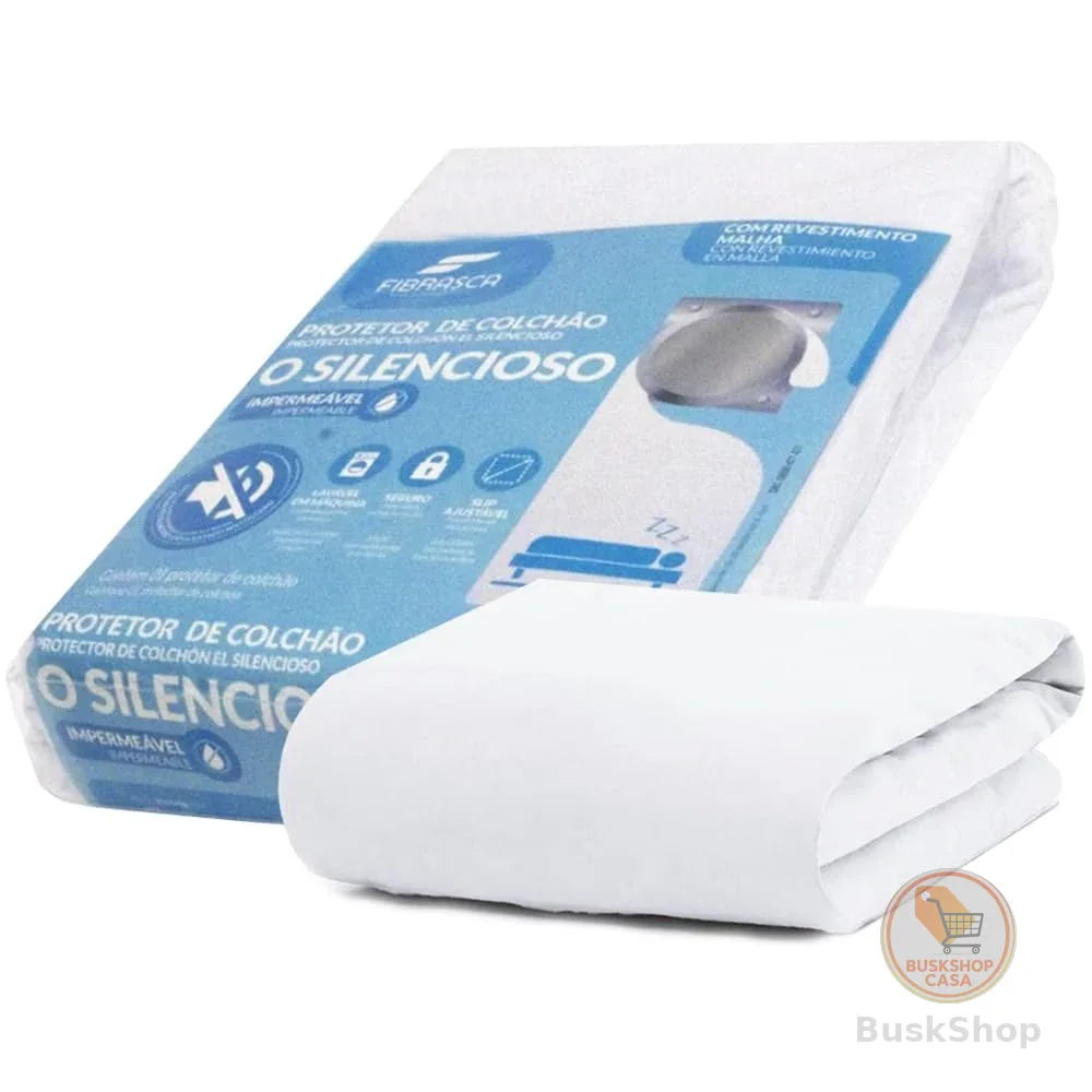 Fibrasca Protetor de Colchão Impermeável O SILENCIOSO – Solteiro 090 x190 cm, branco, Pequeno solteiro