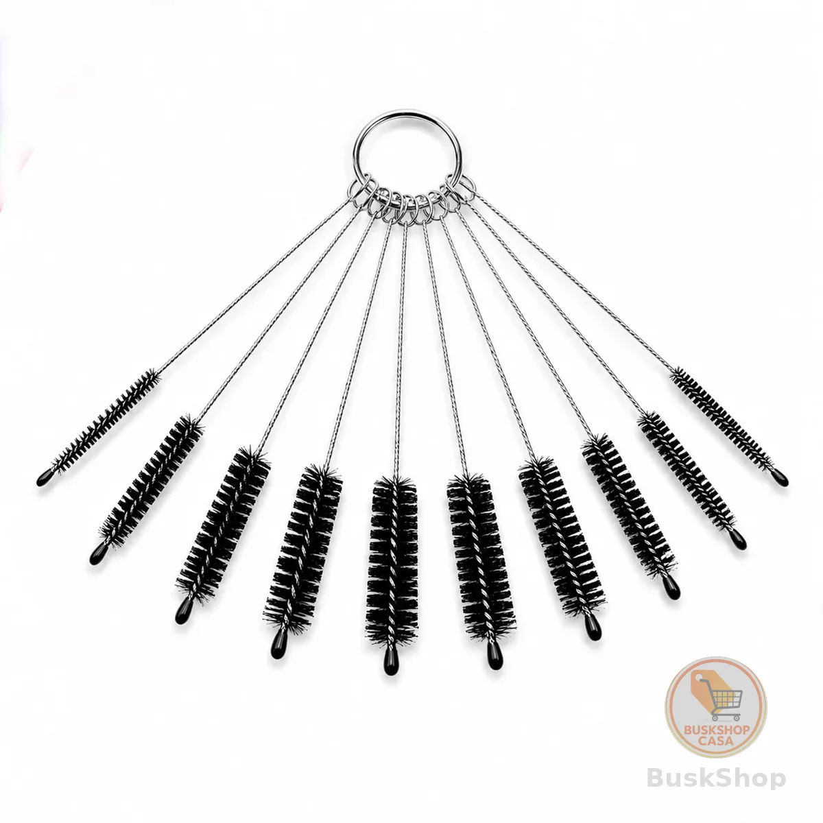 Kit 10 Escovas De Limpeza Em Nylon, Aço Inoxidável 304, Variedade De Tamanhos (3mm A 25mm), Para Canudos, Garrafas, Mamadeiras, Copos Térmicos E Tubos, Limpeza Profunda Sem Riscos