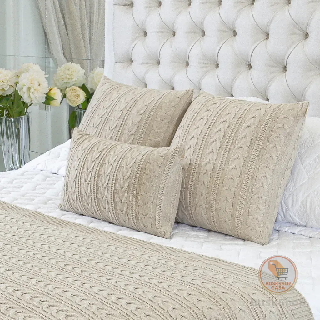 Capas De Almofada Sala Sofa Cama Decorativa Tricot C/zíper Berlim (TRAVESSEIRO) (RINZERA)