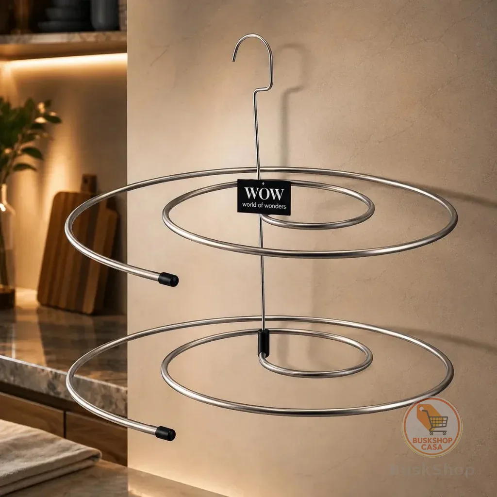 Kit 2 Varal Espiral Inox Secagem Fácil Cabide Redondo Lençol