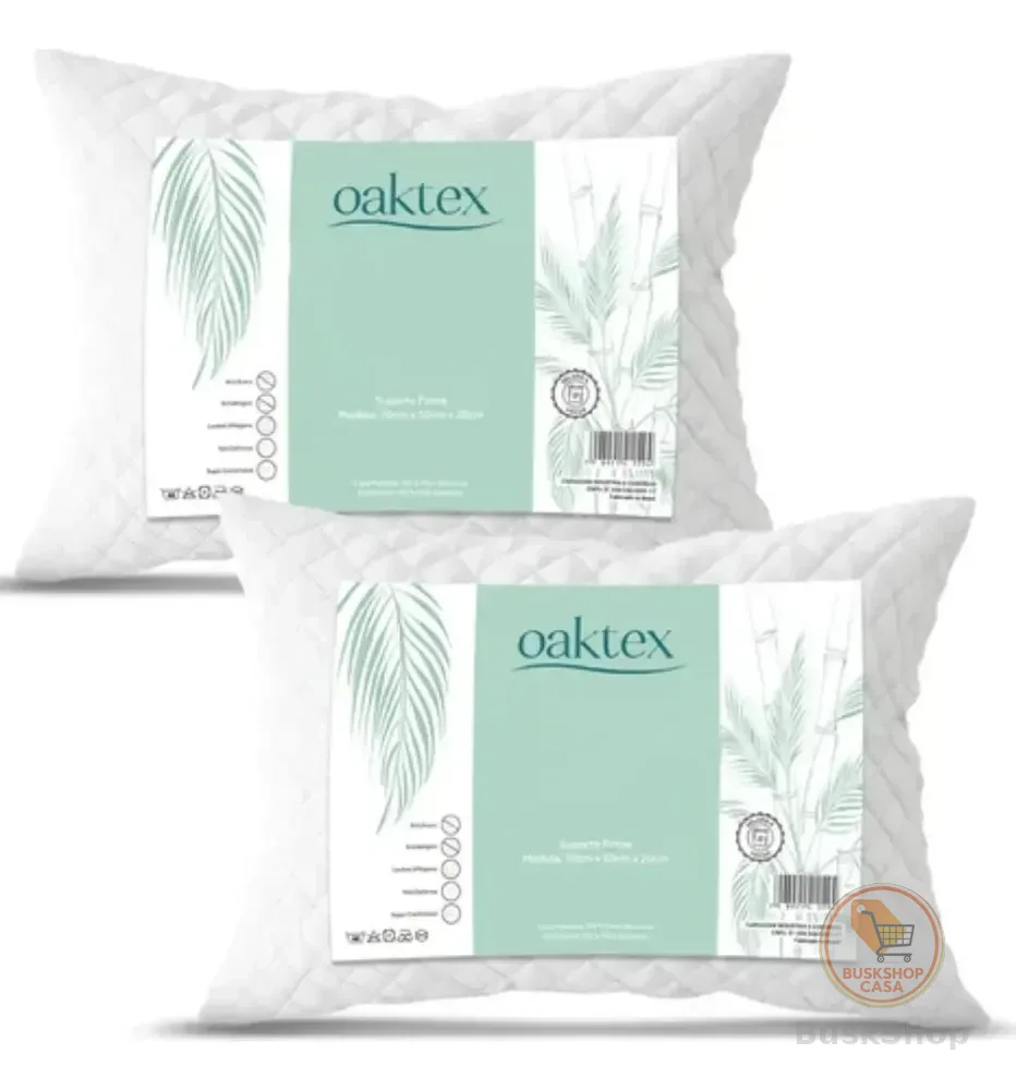 Kit C/2 Travesseiros Luxo Matelado Fibra Antialérgica 50x70 Branco