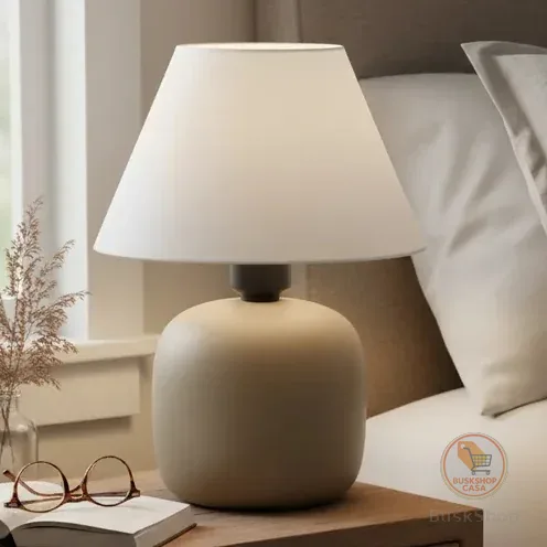 Abajur Luminaria Bojão de Cerâmica Decoração Quarto Escritório Sala Decoração Várias Cores