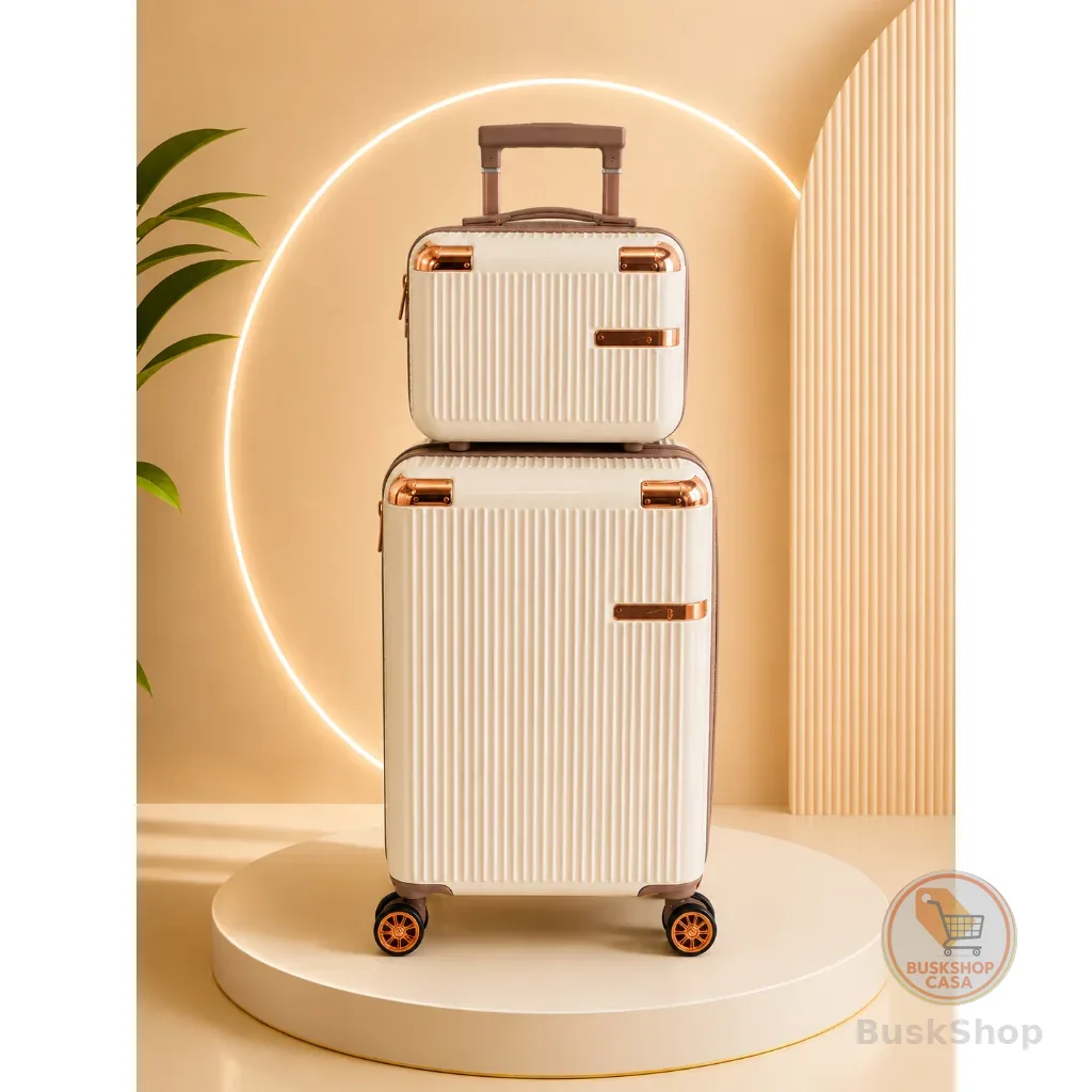 Conjunto Mala De Viagem 10KG E Frasqueira Cadeado TSA Roda Dupla 360° PROMOÇÃO