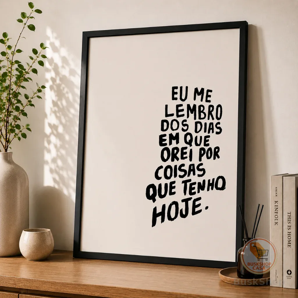 Quadro Motivacional Agradecer Metas Decorativo