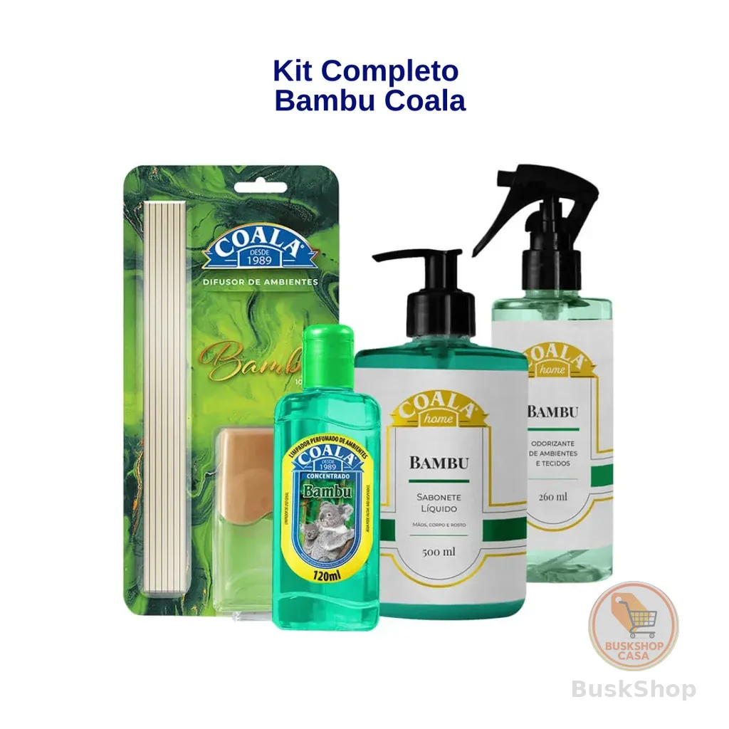 Kit de Limpeza Bambu Coala Home -  4 itens