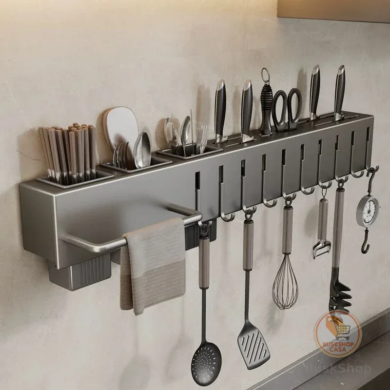 Suporte Para Armazenamento De Facas Ganchos Talheres Utensílios De Cozinha De Ferro