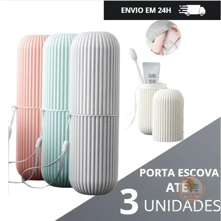Estojo Porta Escovas De Dente E Creme Dental Portátil Viagem Bolsa Escola