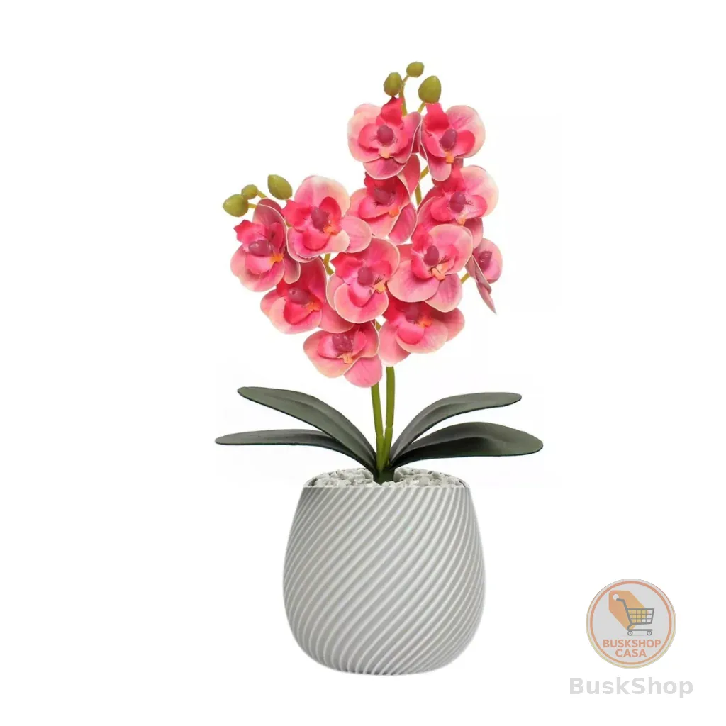 Vaso Flores Artificiais Vaso com Orquídea Decorativa Sala Escritório