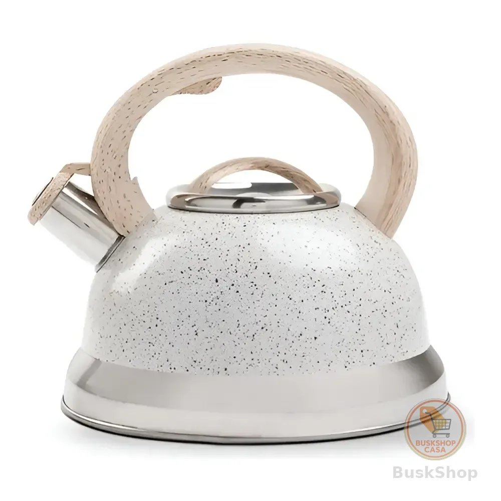 Chaleira Bule Alumínio C/ Apito Roma Vanilla Brinox 2,7 L
