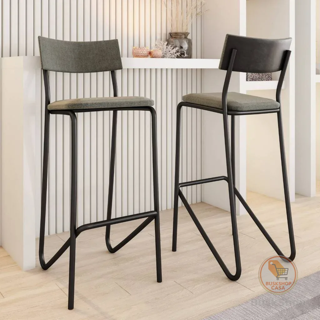Kit 2 Banquetas Altas Cozinha Balcão 1747 Carraro Preto