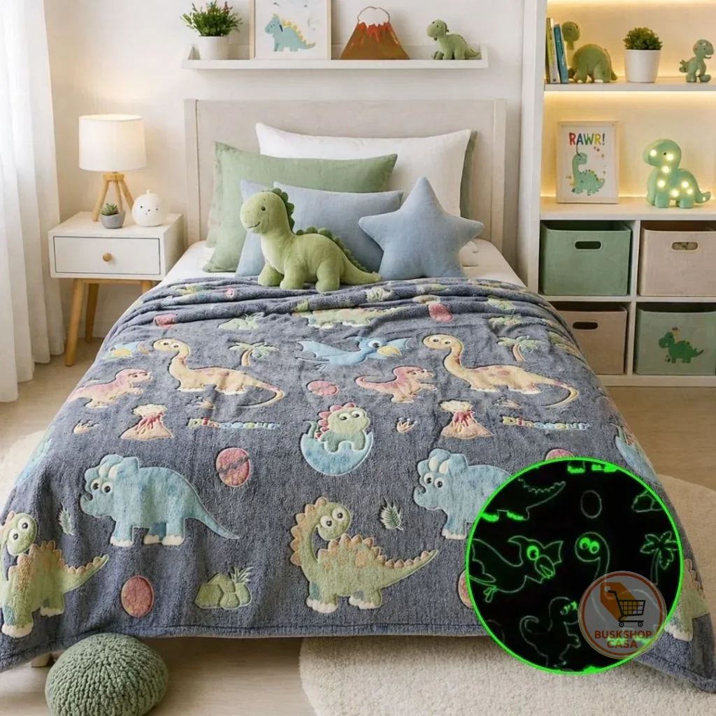 Manta Infantil Fluorescente Solteiro Coberta que Brilha no Escuro 2,00x1,50 mt