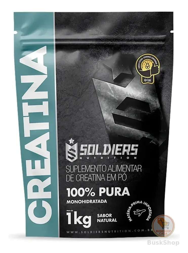 Creatina 1kg Suplemento Monohidratada em pó 100% Pura - Soldiers Nutrition