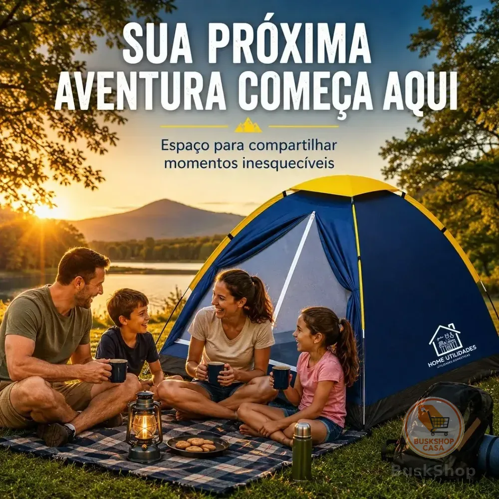 Barraca Camping Iglu para 4 Pessoas Azul Leve com Mosquiteiro Janela Estrutura Resistente em Poliéster Fácil Montagem Ideal para Camping Praia Trilhas Pesca e Lazer ao Ar Livre
