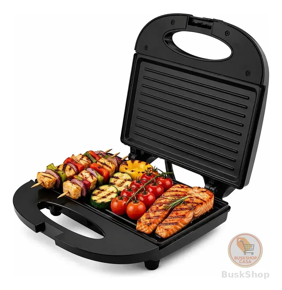 Sanduicheira Grill 2 Em 1 Kian Preta Elétrica 750w Cor Preto,Seu Mixto Quente Ultra Rápido, e Outros Petiscos