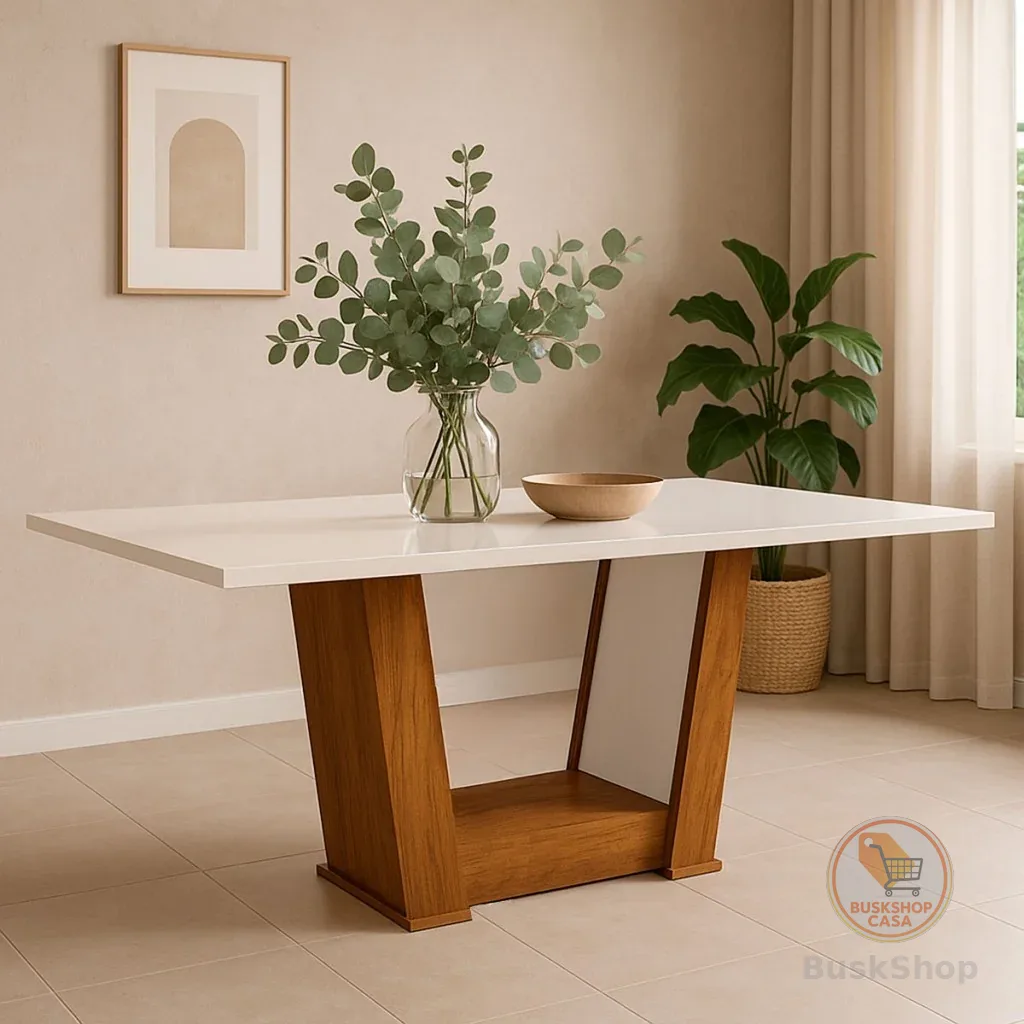 Mesa de Madeira 6 Lugares Helena Imbuia - Pnr Móveis