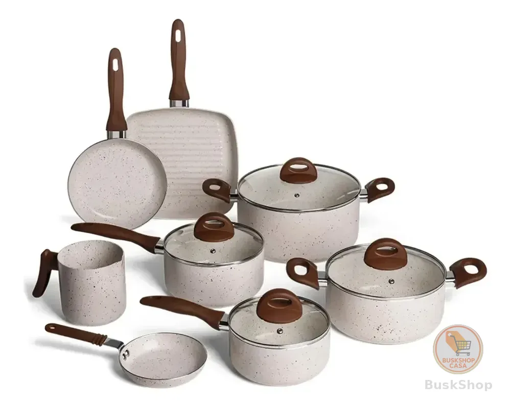 Conj de Panelas 8 Peças Ceramic Life Smart Plus Vanilla - Brinox