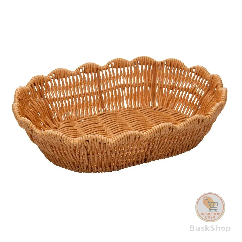 Cesta Organizadora de Rattan Natural Terraço 25cm - Lyor