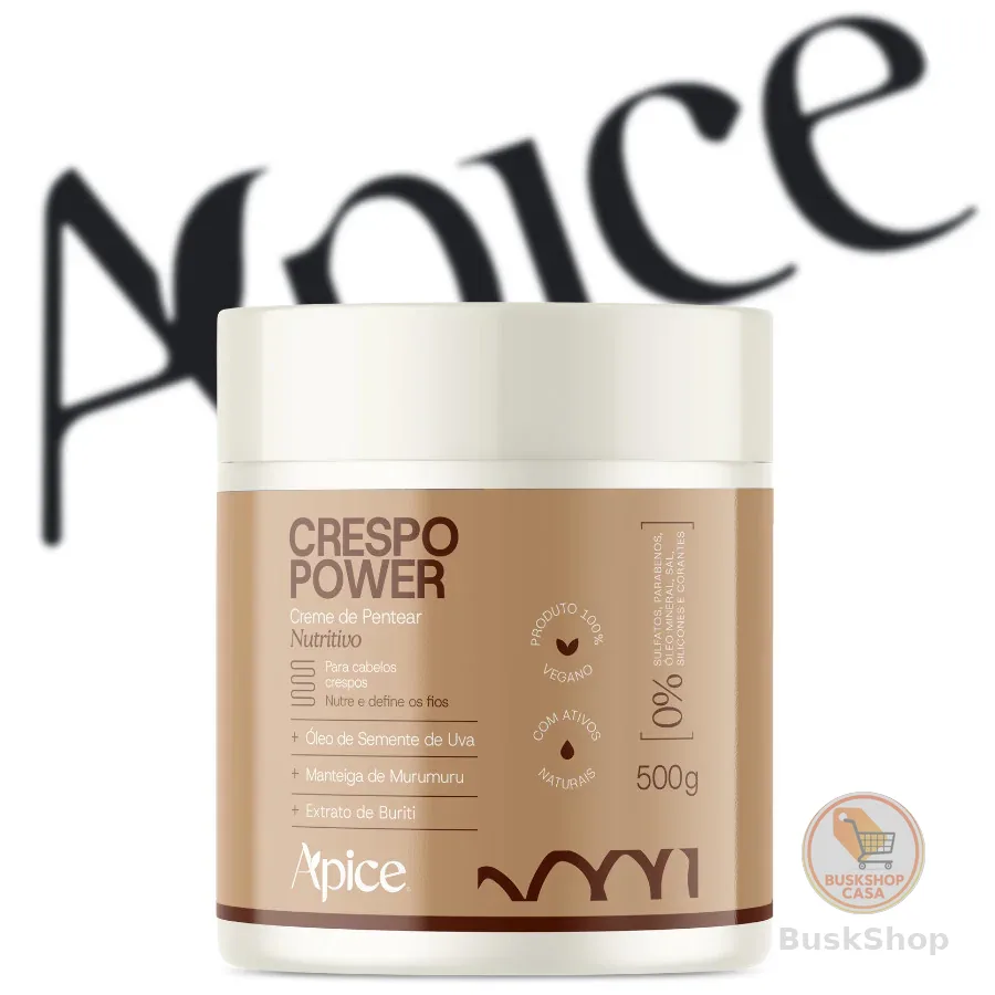 Creme de Pentear Crespo Power Nutritivo - APSE - 500g - 100% VEGANO