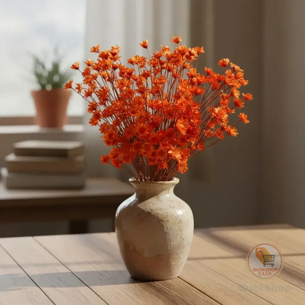 Flores Sempre Viva 500 Un. Laranja Decoração Convite Festa.