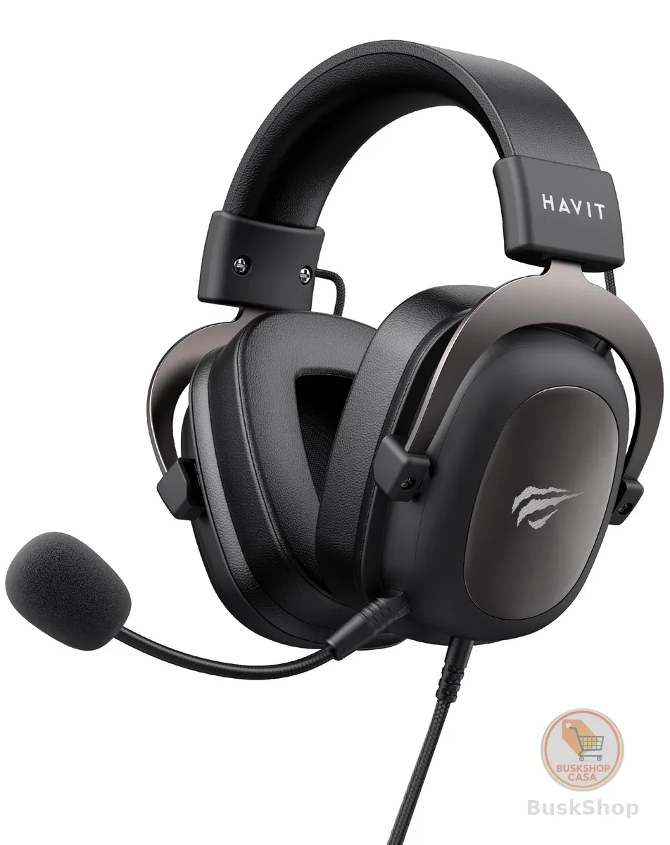 Havit Headphone Fone de Ouvido H2002d, Gamer, com Microfone, Falante 53mm, Plug 3, 5mm: compatível com XBOX ONE e PS4, HAVIT, HV-H2002d