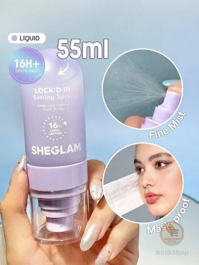 SHEGLAM Lock'D In Spray Fixador Marca De Beleza CosméTicos Maquiagem Para Mulheres E Meninas