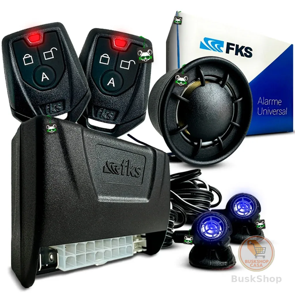 Kit Alarme Automotivo Universal Bloqueio FK902 CB Controle Sensor Presença Antifurto Trava 12V FKS