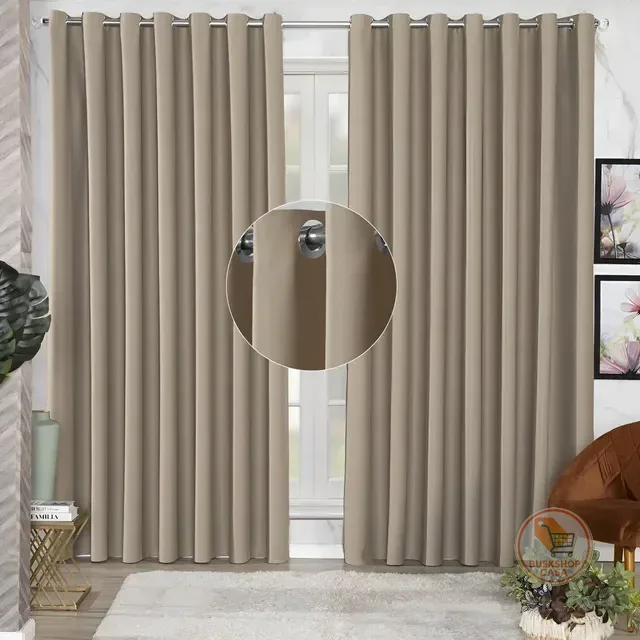 Cortina Blackout Tecido Grosso 2,80x2,30 Porta Sala Quarto
